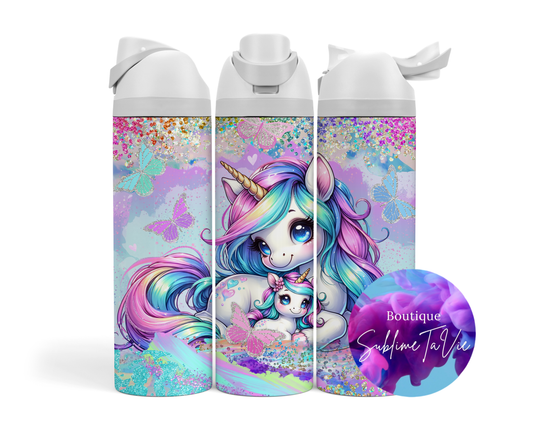 Tasse isotherme Owa - Licorne coloré