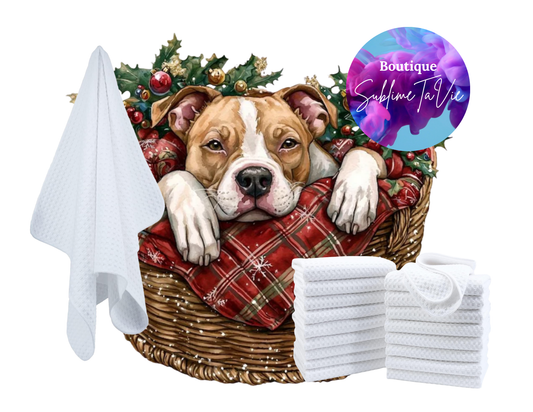 Serviette de cuisine pitbull panier