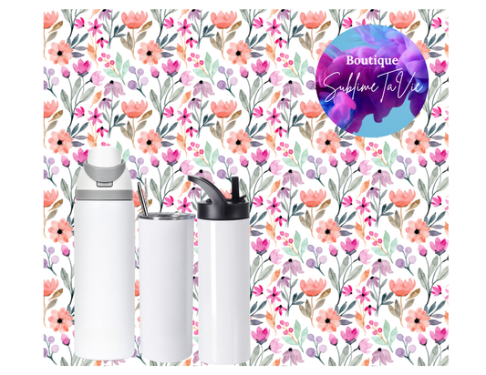 Tasse isotherme fleurs