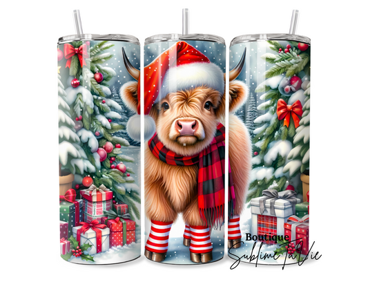 Tumbler vache de Noël