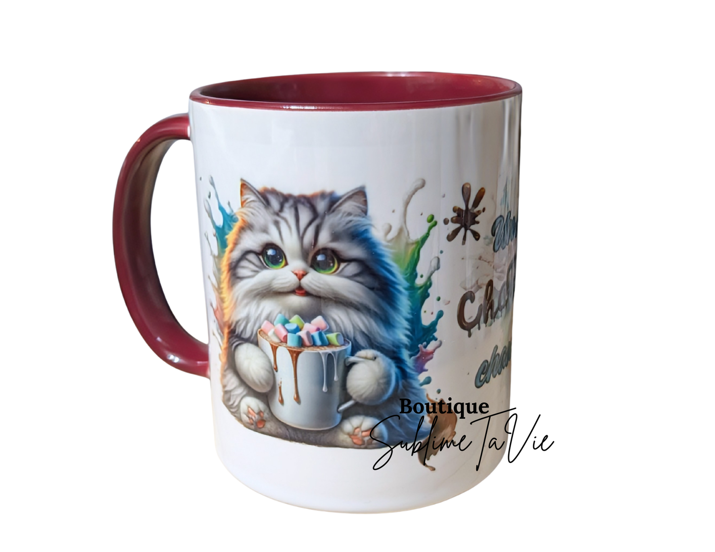 Tasse un bon chat-colat chaud