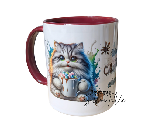 Tasse un bon chat-colat chaud