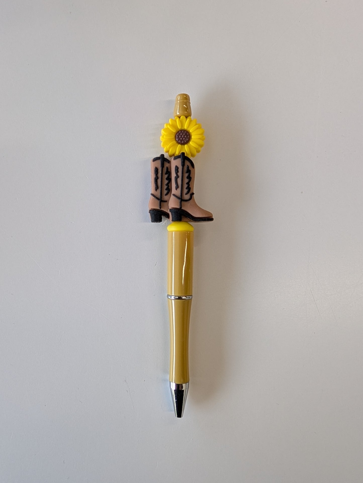 Stylo à bille Botte cowboy tournesol