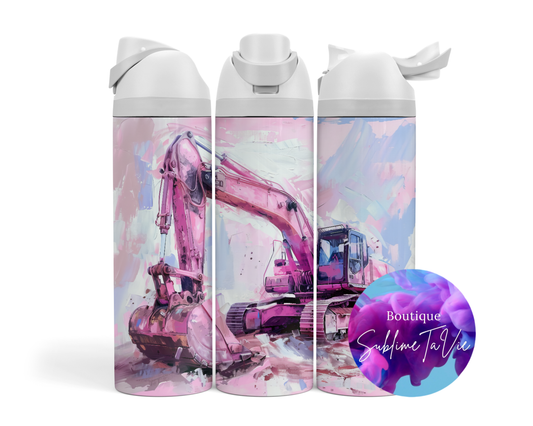Tasse isotherme Owa - Machinerie lourde rose
