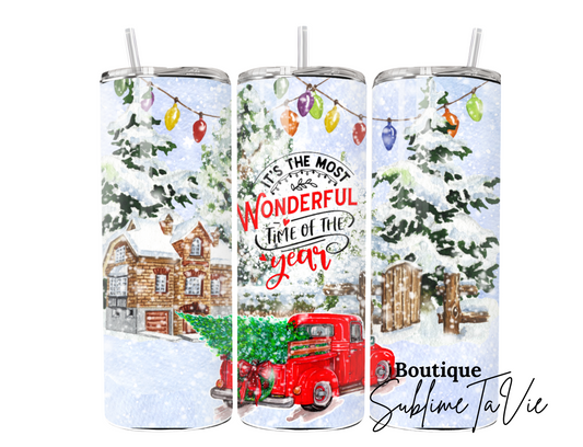 Tumbler camion rouge