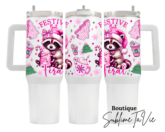 Tumbler 40oz raton noël