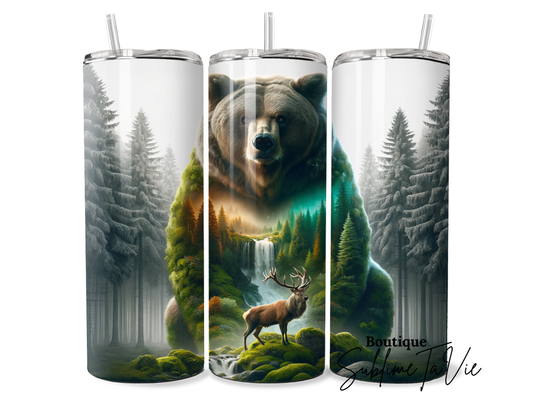 Tumbler ours et cerf nature