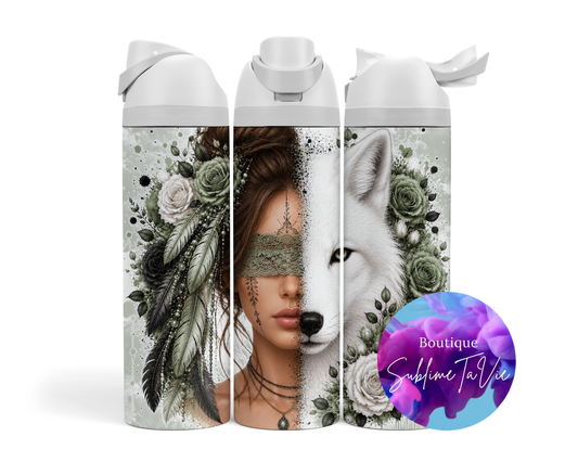 Tasse isotherme Owa - Femme loup