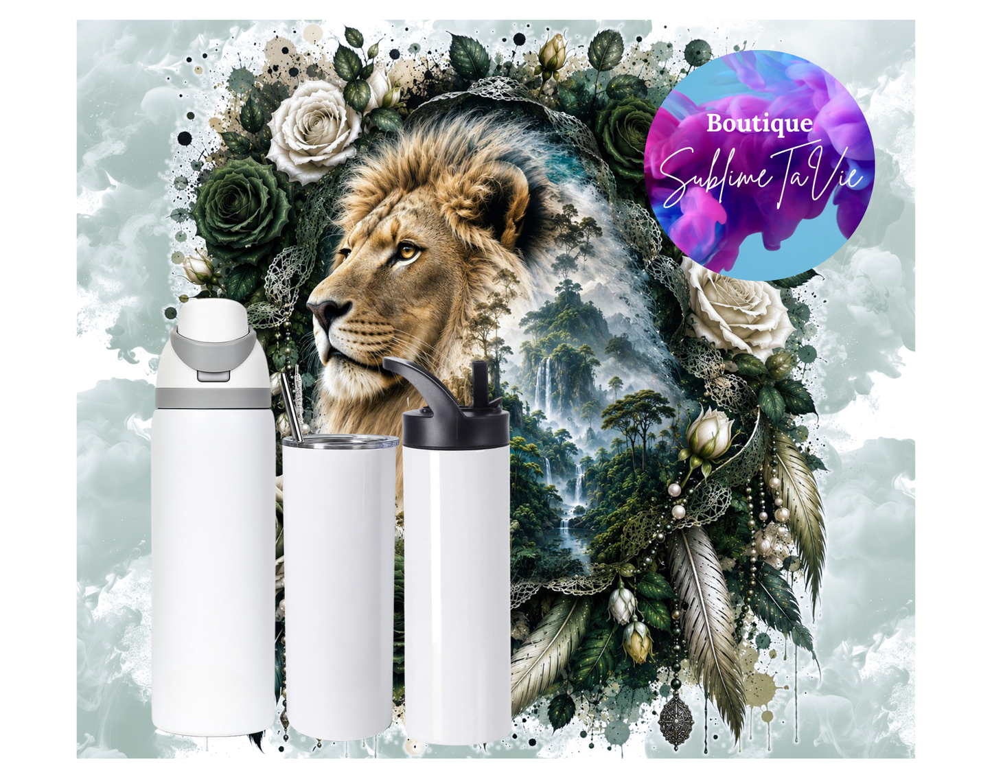 Tasse isotherme cheval lion