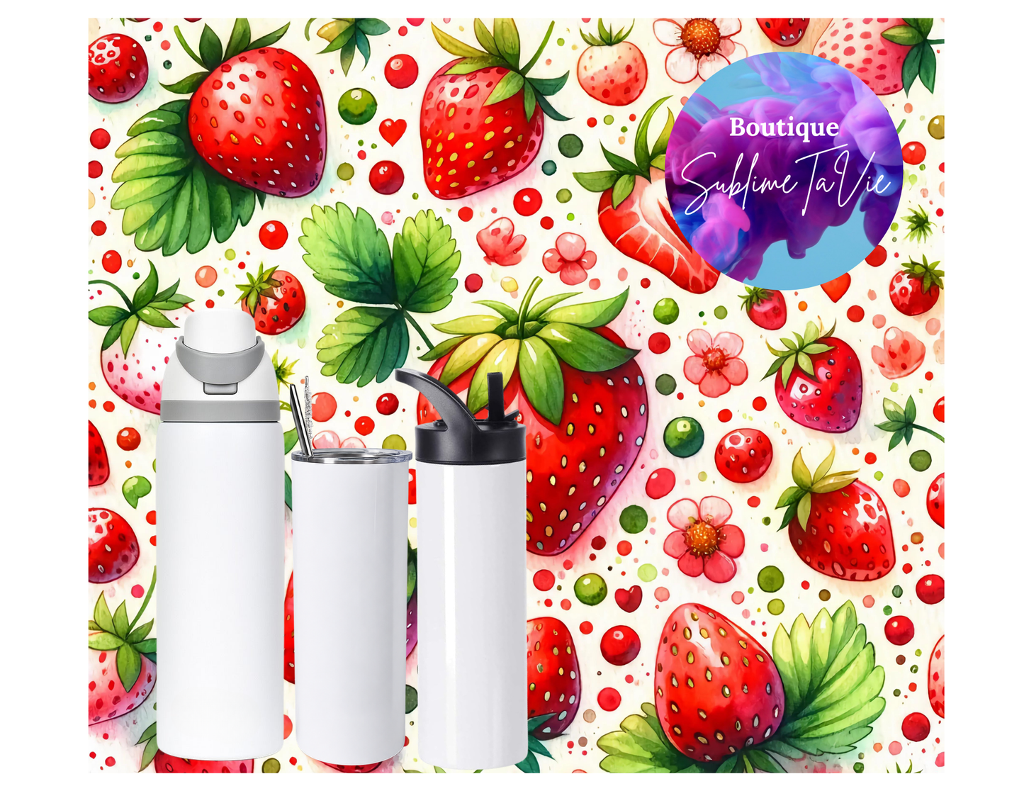 Tasse isotherme fraises