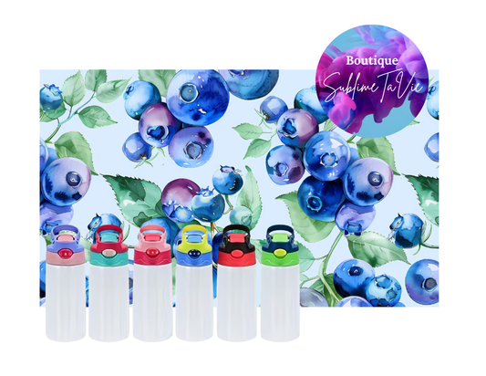 Tasse isotherme enfant bleuets