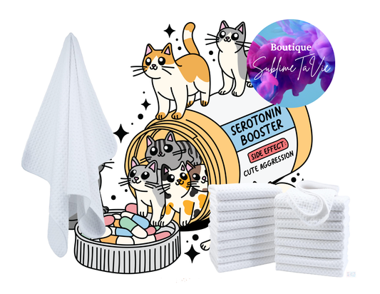 Serviette de cuisine chat humour