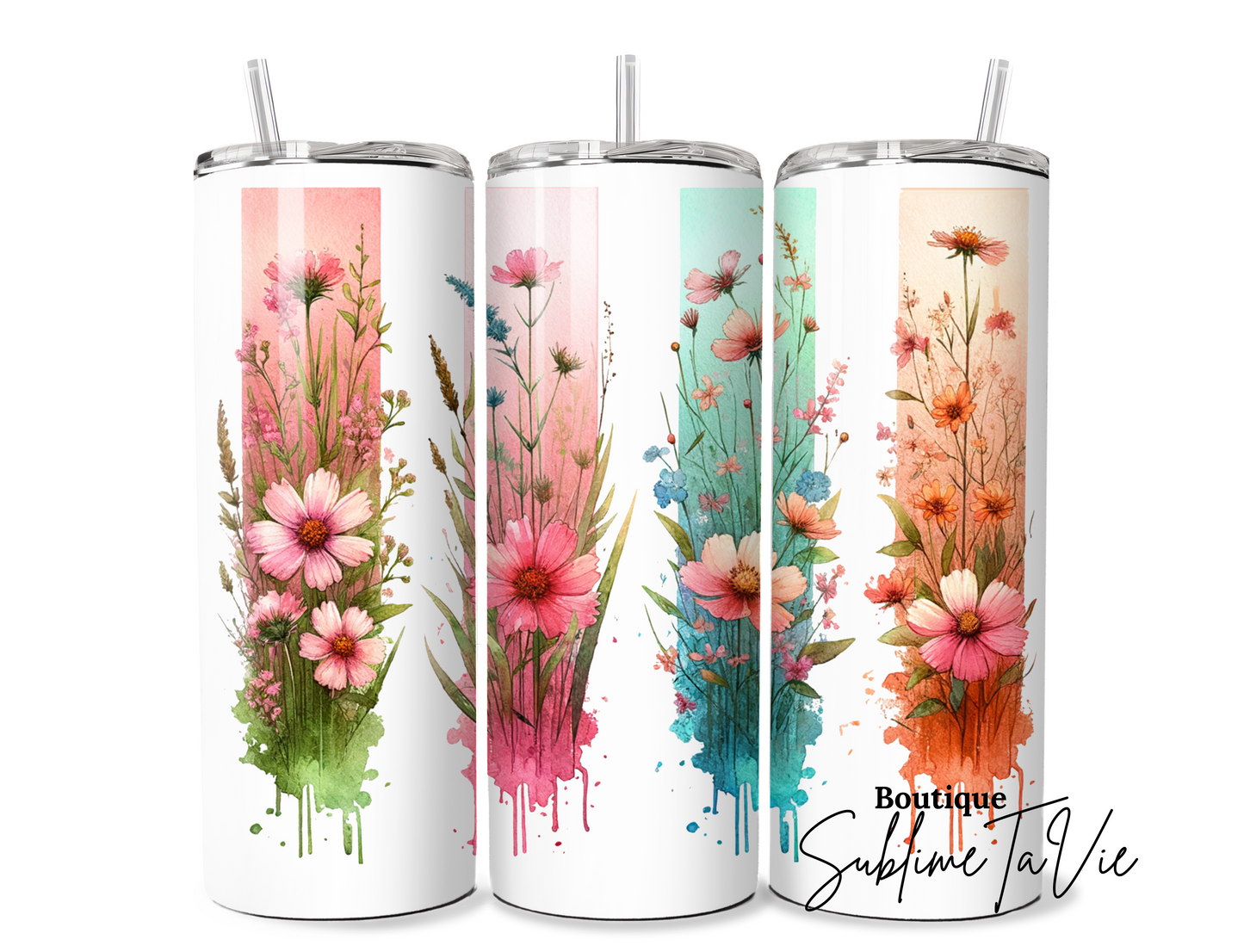 Tumbler fleurs
