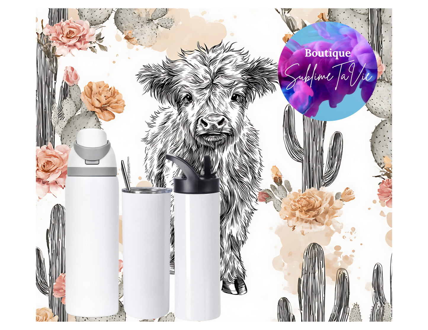 Tasse isotherme vache Highland