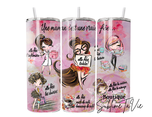 Tumbler maman fée humoristique