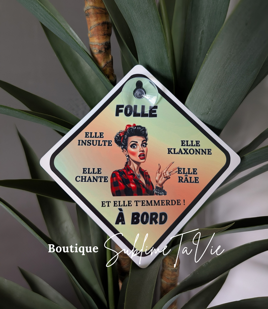 zPanneau folle à bord humoristique