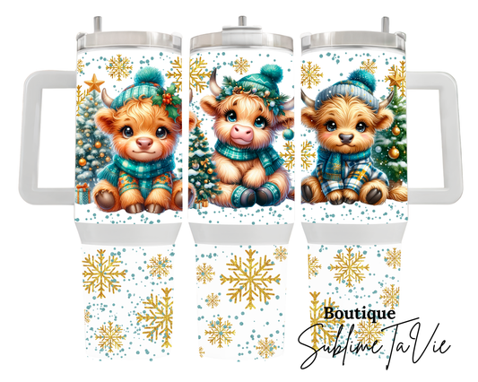 Tumbler 40oz vache de noël