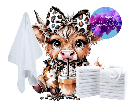 Serviette de cuisine vache Highland