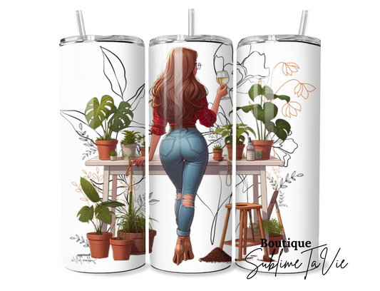 Tumbler femme plante