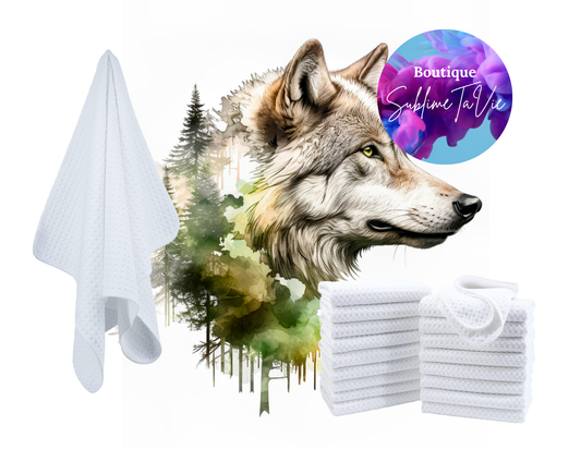 Serviette de cuisine loup
