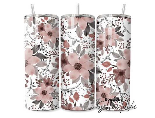 Tumbler western fleurs
