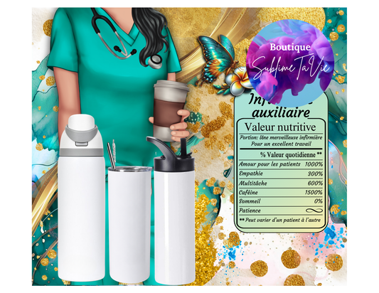 Tasse isotherme infirmière auxiliaire